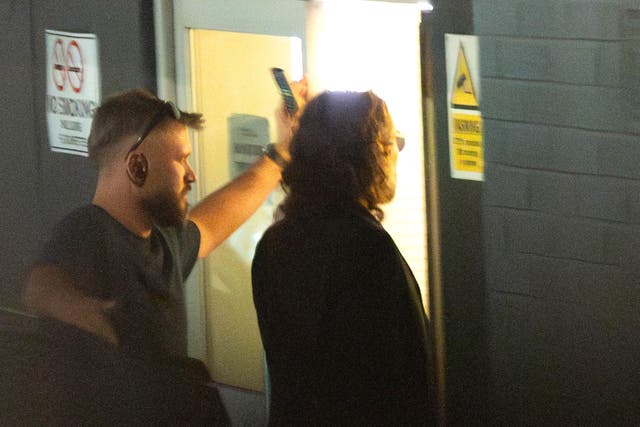 Russell Brand arrives at Troubabour Wembley Park Theatre in north-west London where he is due to perform a comedy set (James Manning/PA)