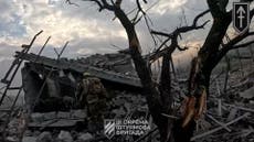 Ukrainian troops move through destroyed Donetsk settlement as Kyiv announces recapture