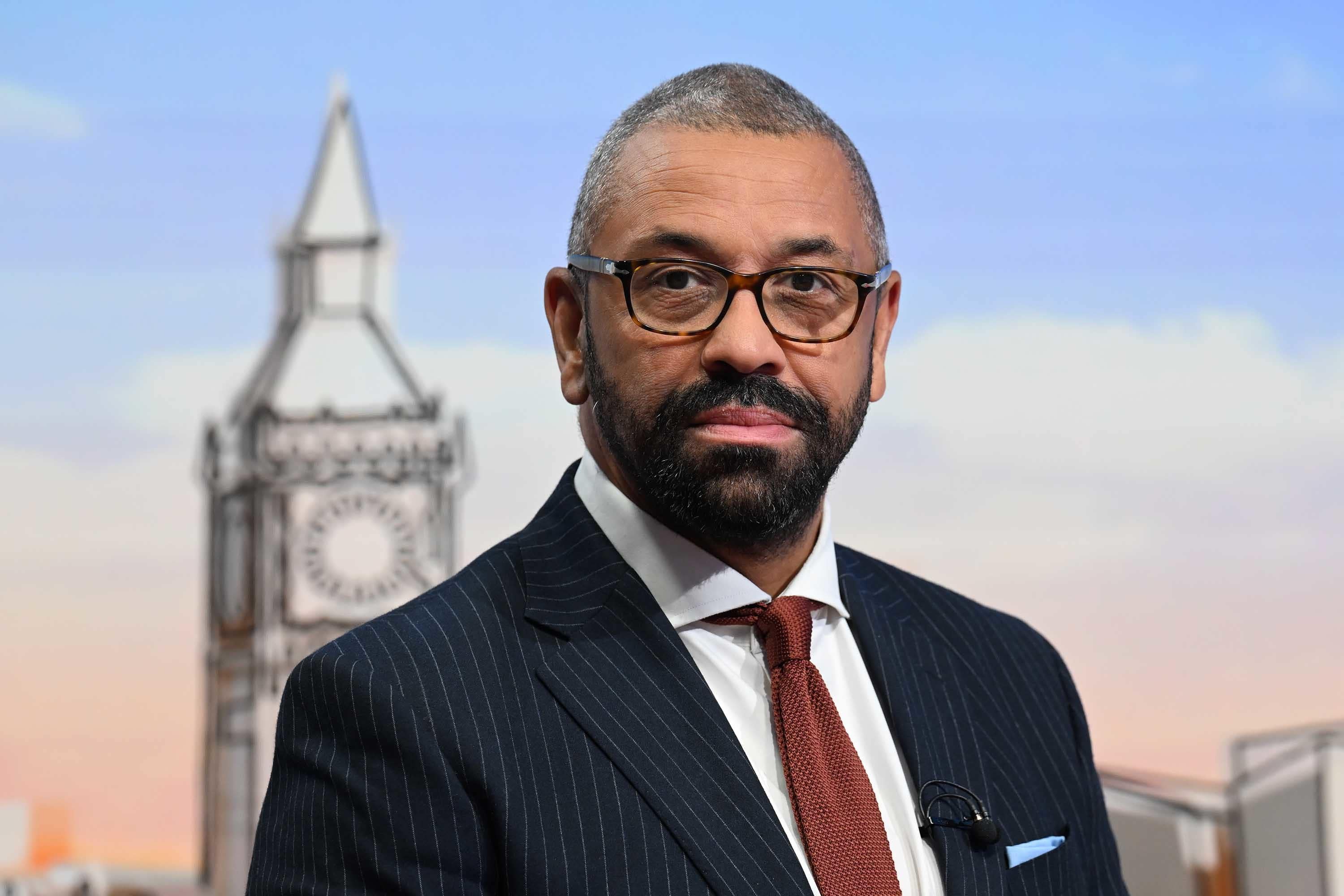 James Cleverly said the UK is examining what more it can do to help, although the lack of a ‘high-functioning’ government to liaise and co-ordinate with is proving difficult (Jeff Overs/BBC/PA)