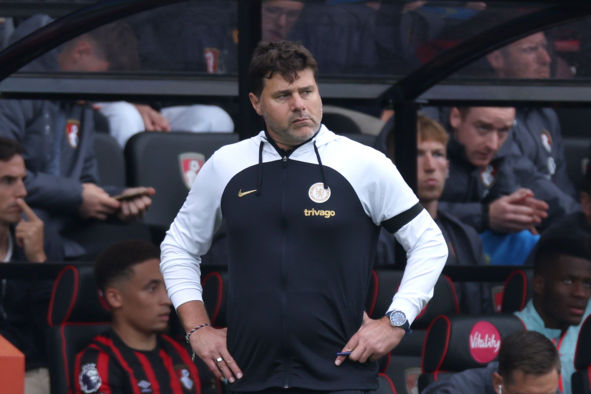 There was frustration for Chelsea and manager Mauricio Pochettino at Bournemouth on Sunday (PA)