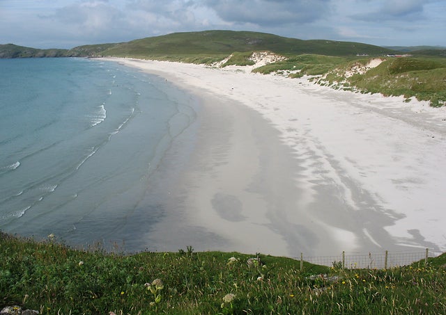 A man was airlifted from Traigh Eais beach after being attacked by cows