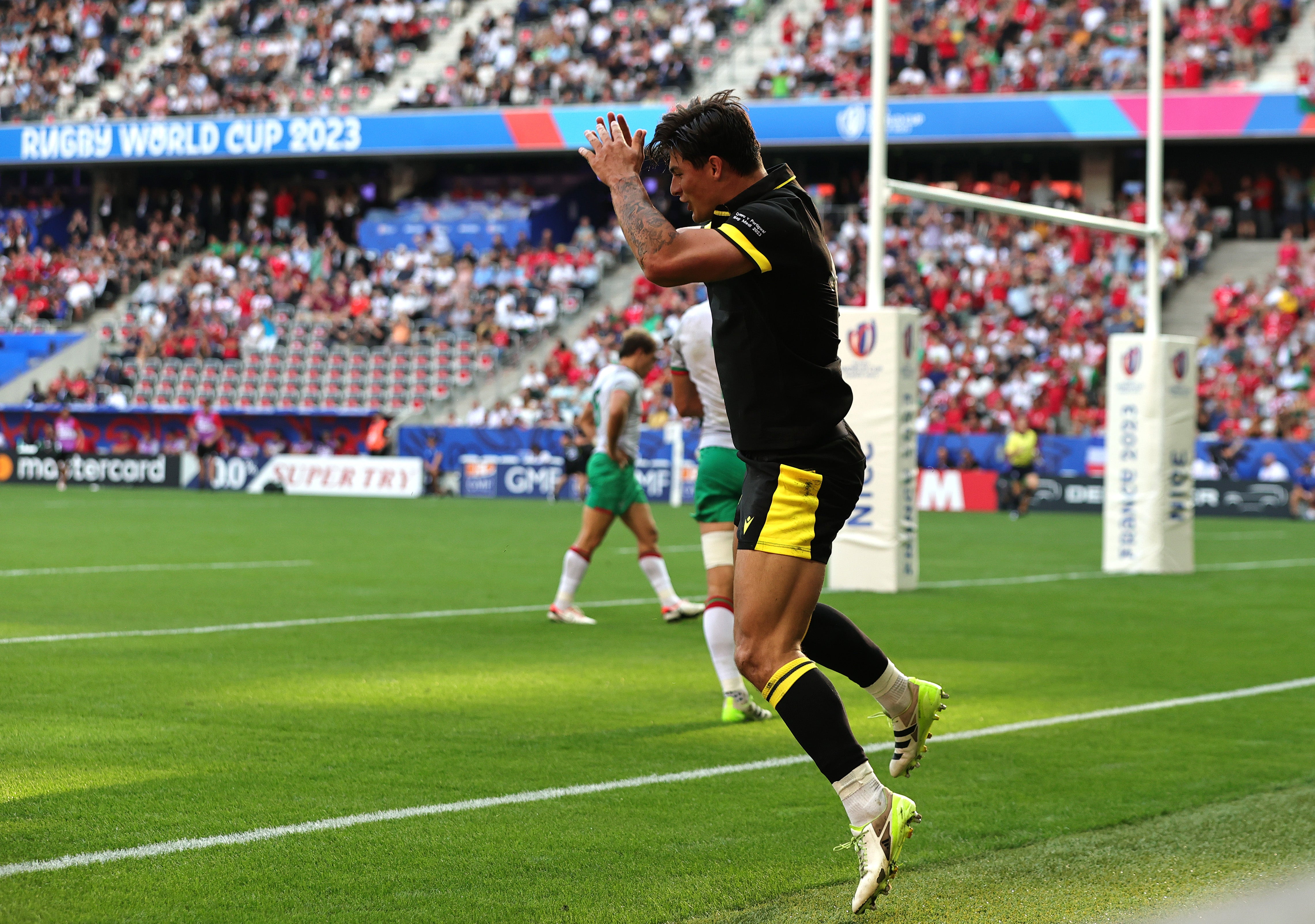 Rees-Zammit mimicked Ronaldo after scoring against Portugal