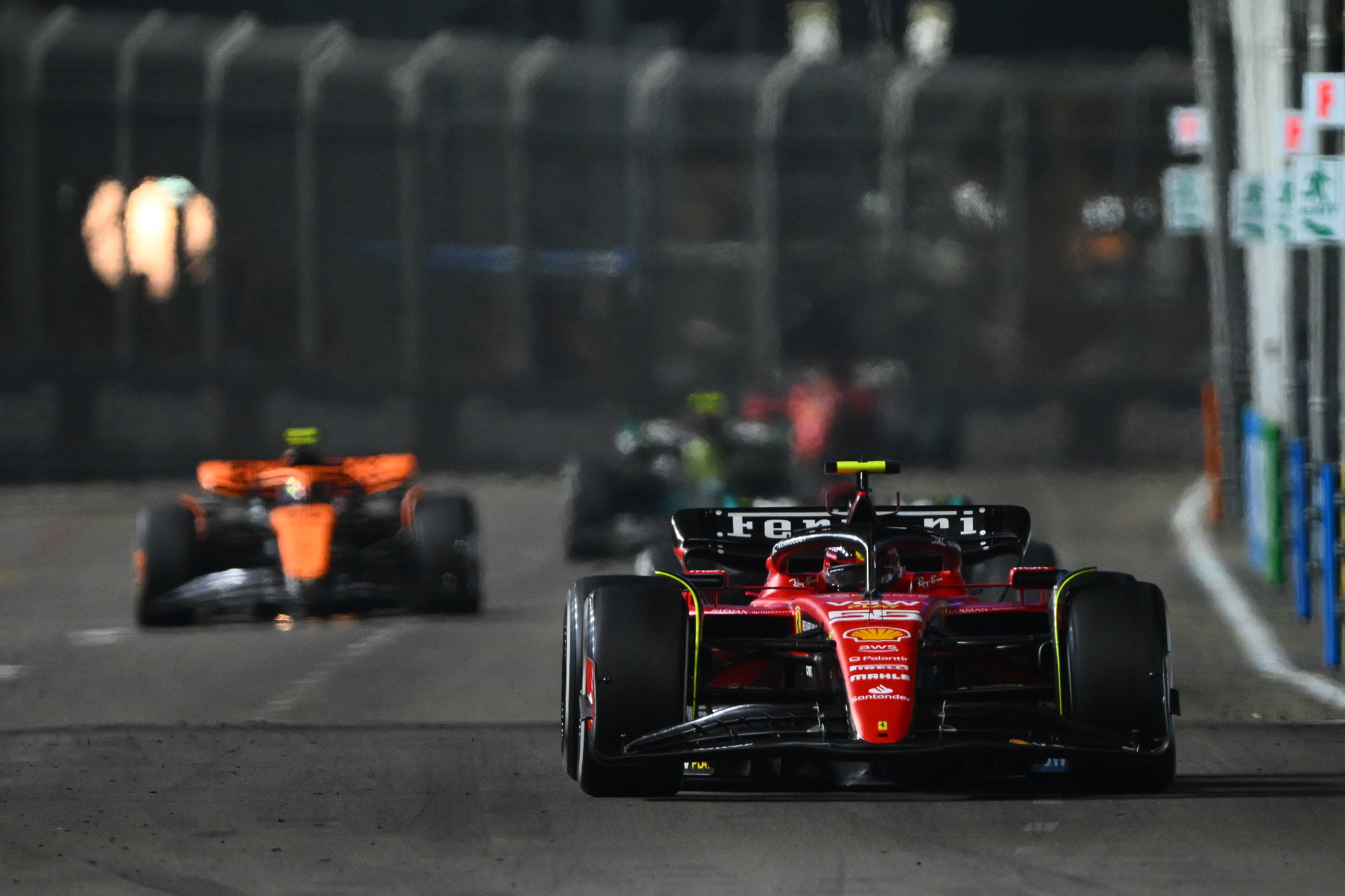 Carlos Sainz secured victory in Singapore by giving Lando Norris in second a helping hand