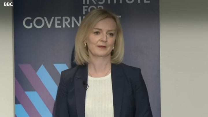 <p>Liz Truss jokes ‘I’m having a more relaxing September than I did last year’.</p>