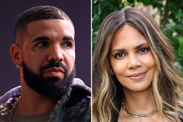 <p>Drake and Halle Berry</p>