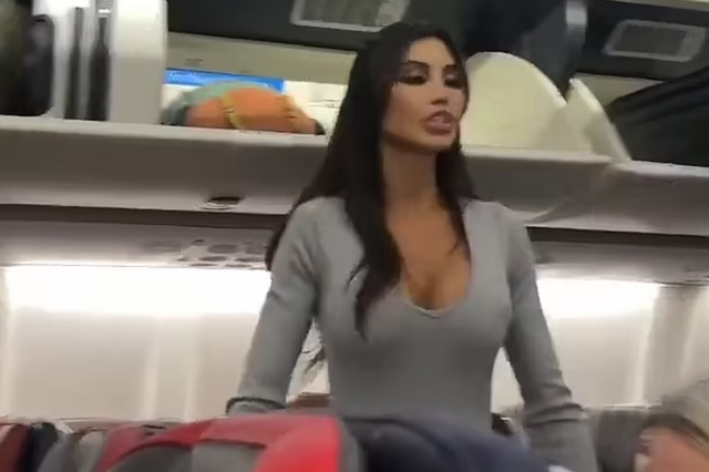 <p>A self-described ‘Instagram famous’ woman was seen arguing with other passengers on an American Airlines flight</p>