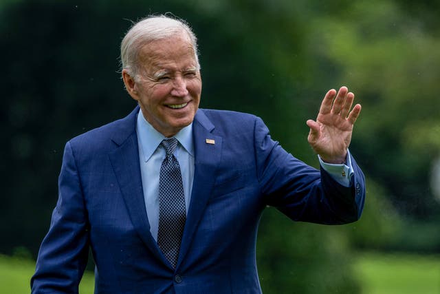 <p>U.S. President Joe Biden arrives on the south lawn of the White House on September 17, 2023 in Washington, DC</p>
