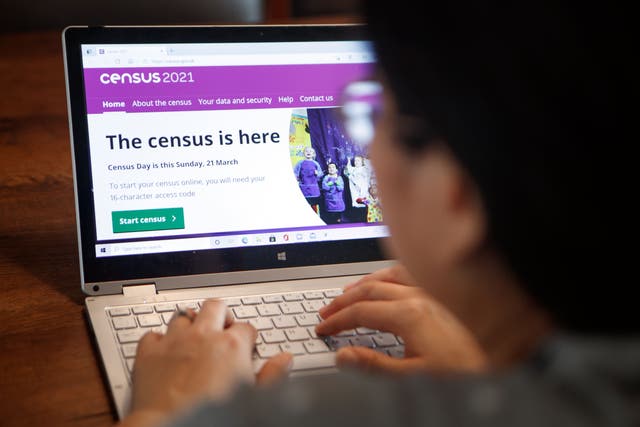 Residents who arrived in the country earliest are more likely to have English as their main language, according to the 2021 census (Danny Lawson/PA)