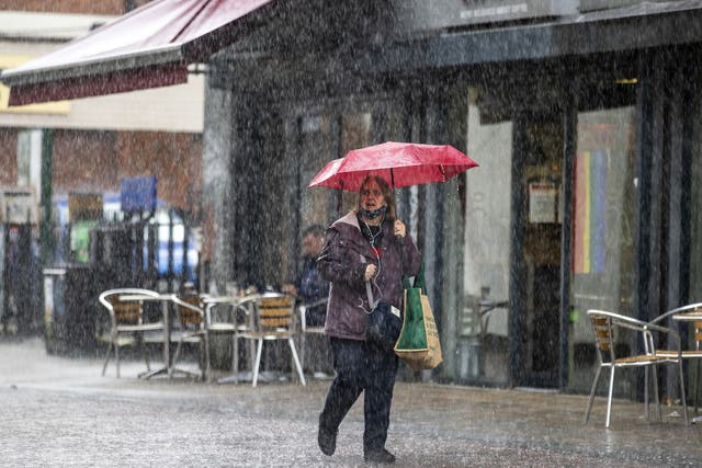 <p>Rain is forecast across the UK over the May Bank Holiday weekend</p>