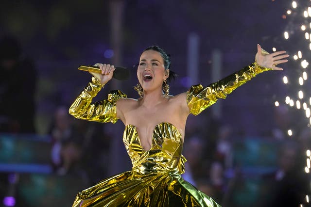 <p>Katy Perry performs during the Coronation Concert on May 7, 2023 </p>