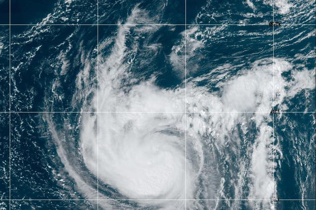 <p>Hurricane Nigel seen swirling in the Atlantic on Monday 18 September  </p>