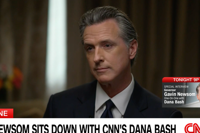 <p>California Governor Gavin Newsom mocked Republicans for impeaching Joe Biden during a CNN interview</p>
