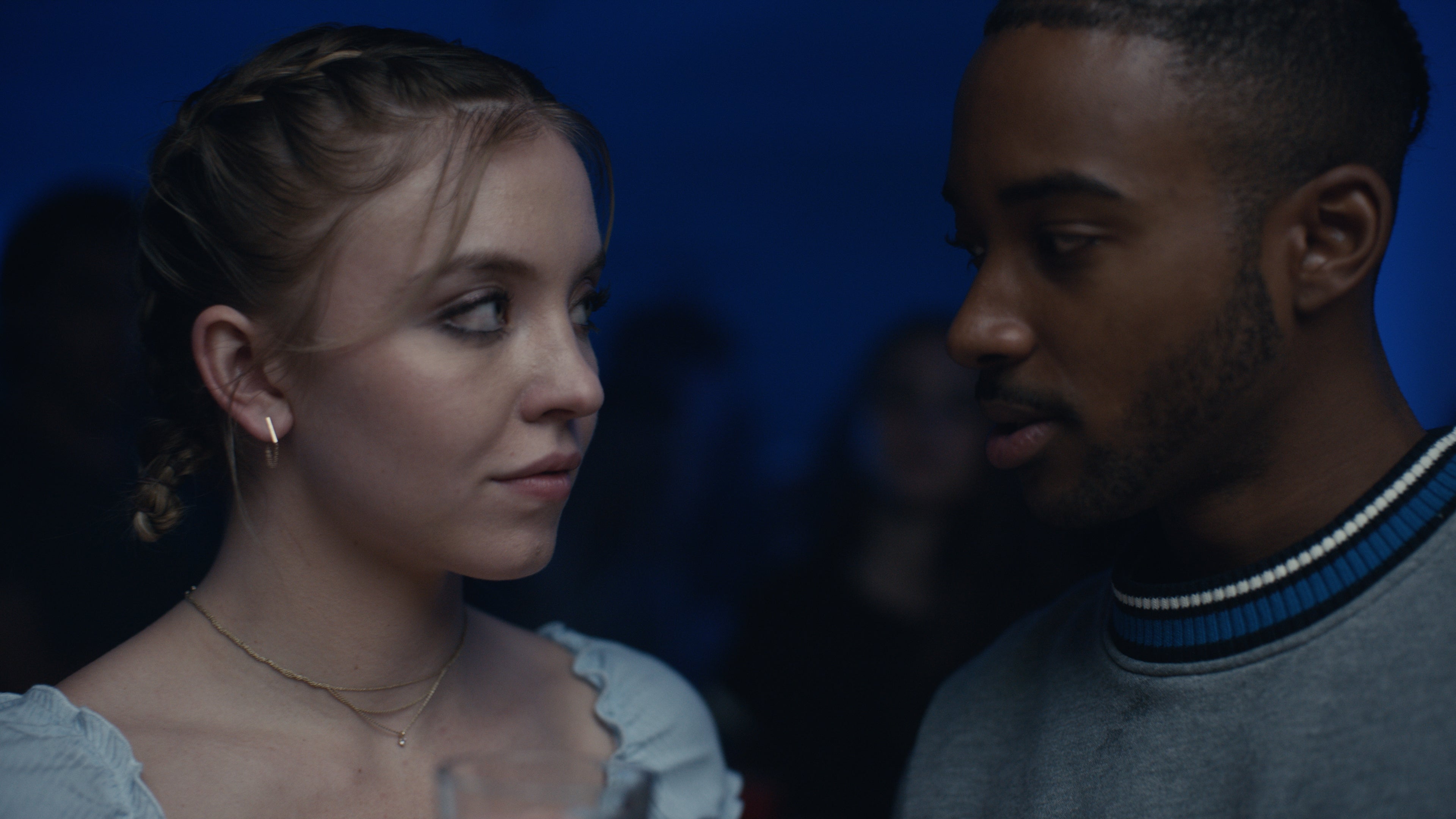 Cassie (Sydney Sweeney) and McKay (Algee Smith) in 'Euphoria’