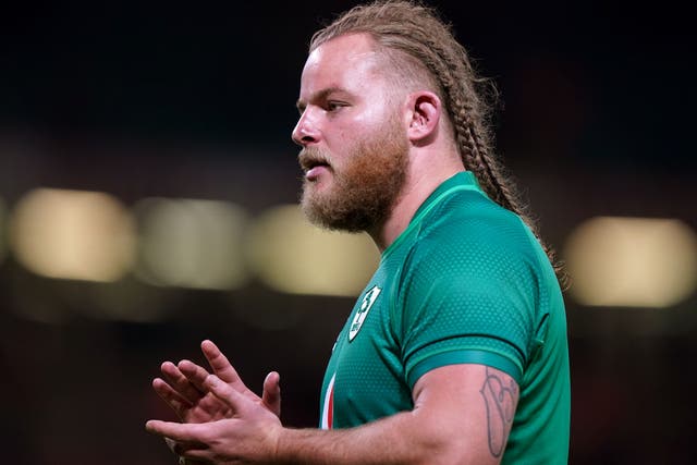 Ireland prop Finlay Bealham was forced off in last weekend’s win over Tonga (Joe Giddens/PA)