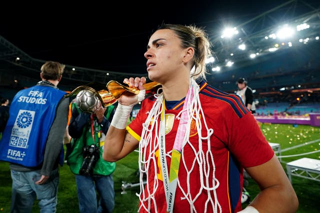 Spain goalkeeper Misa Rodriguez told reporters she was unhappy to have been called up for national team duty amid a player boycott (Zac Goodwin/PA)