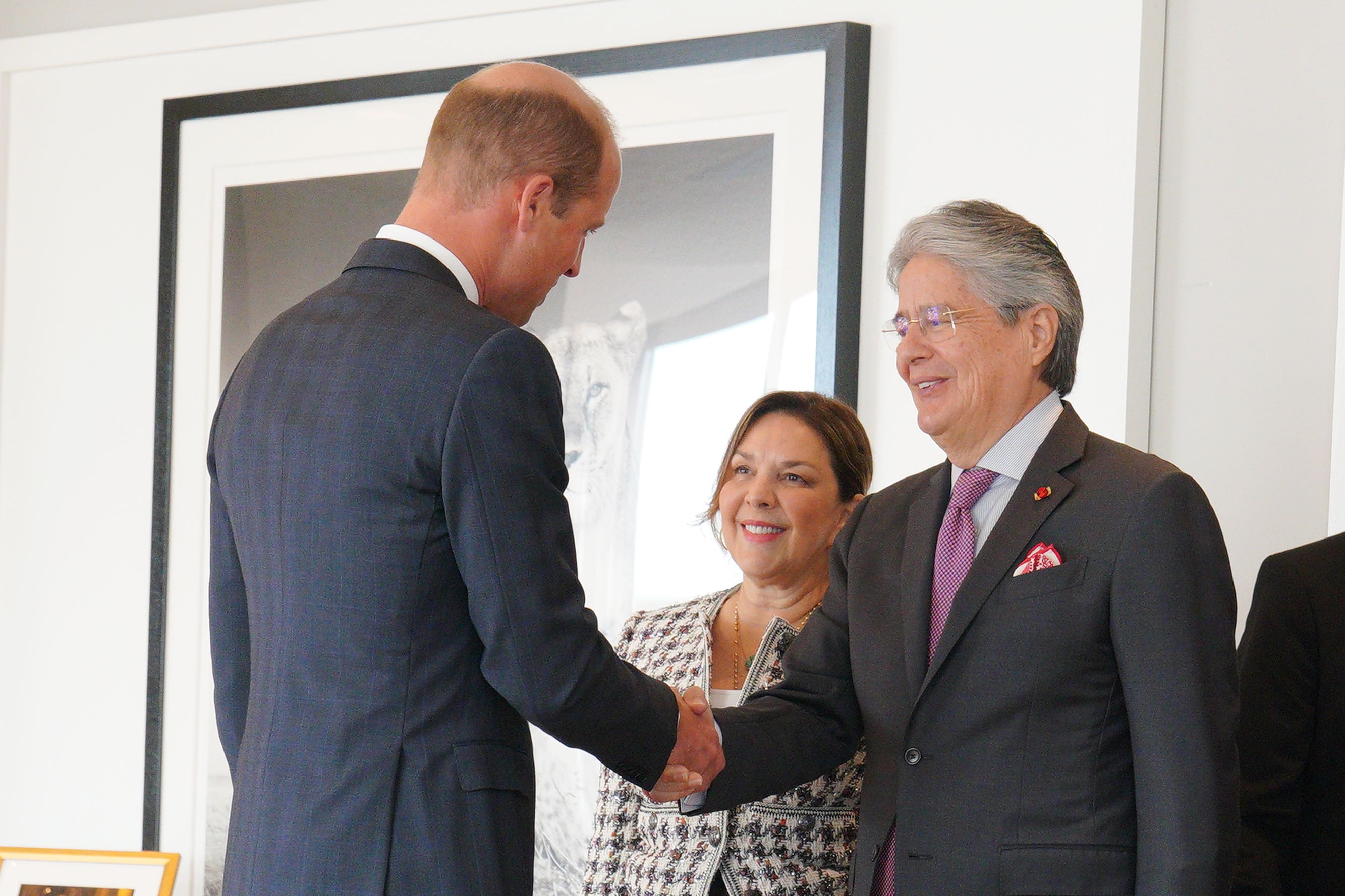 The Prince of Wales holds an audience with President of Ecuador, Lasso Mendoza (Peter Byrne/PA)