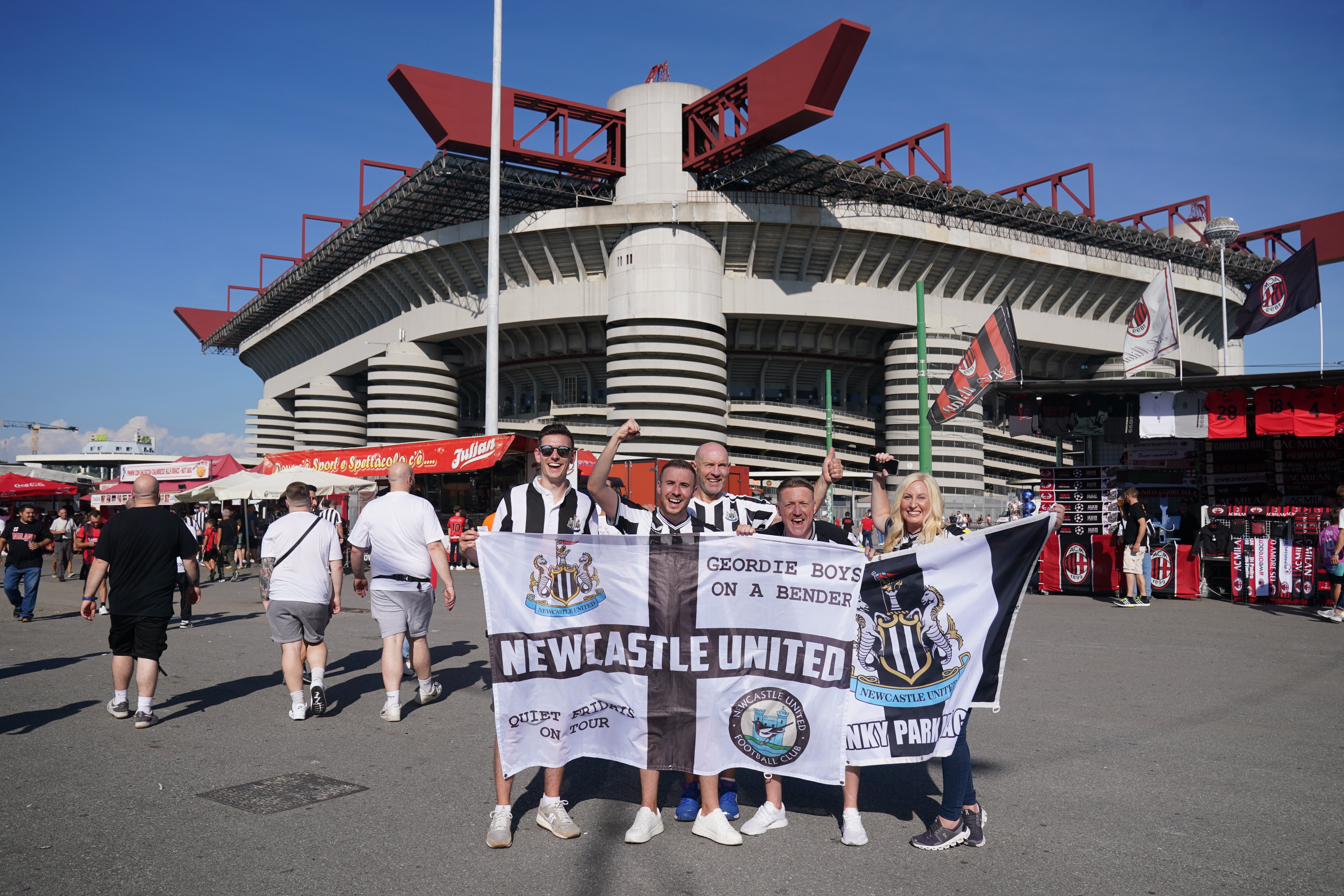 Newcastle fans had no concerns over safety in Milan (Owen Humphreys/PA)