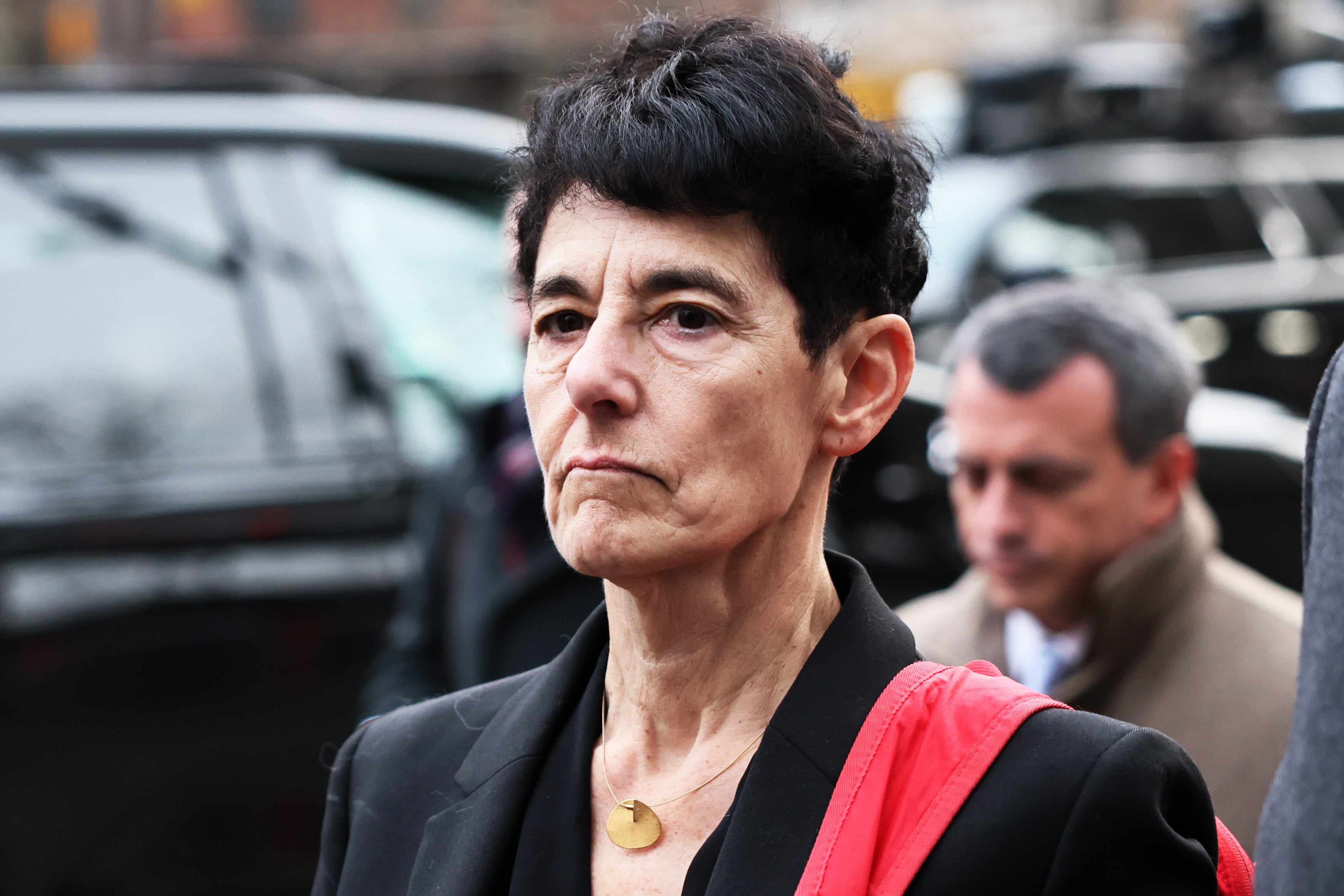 Barbara Fried, the mother of FTX founder Sam Bankman-Fried, arrives for his arraignment and bail hearings at Manhattan Federal Court on December 22, 2022 in New York City.