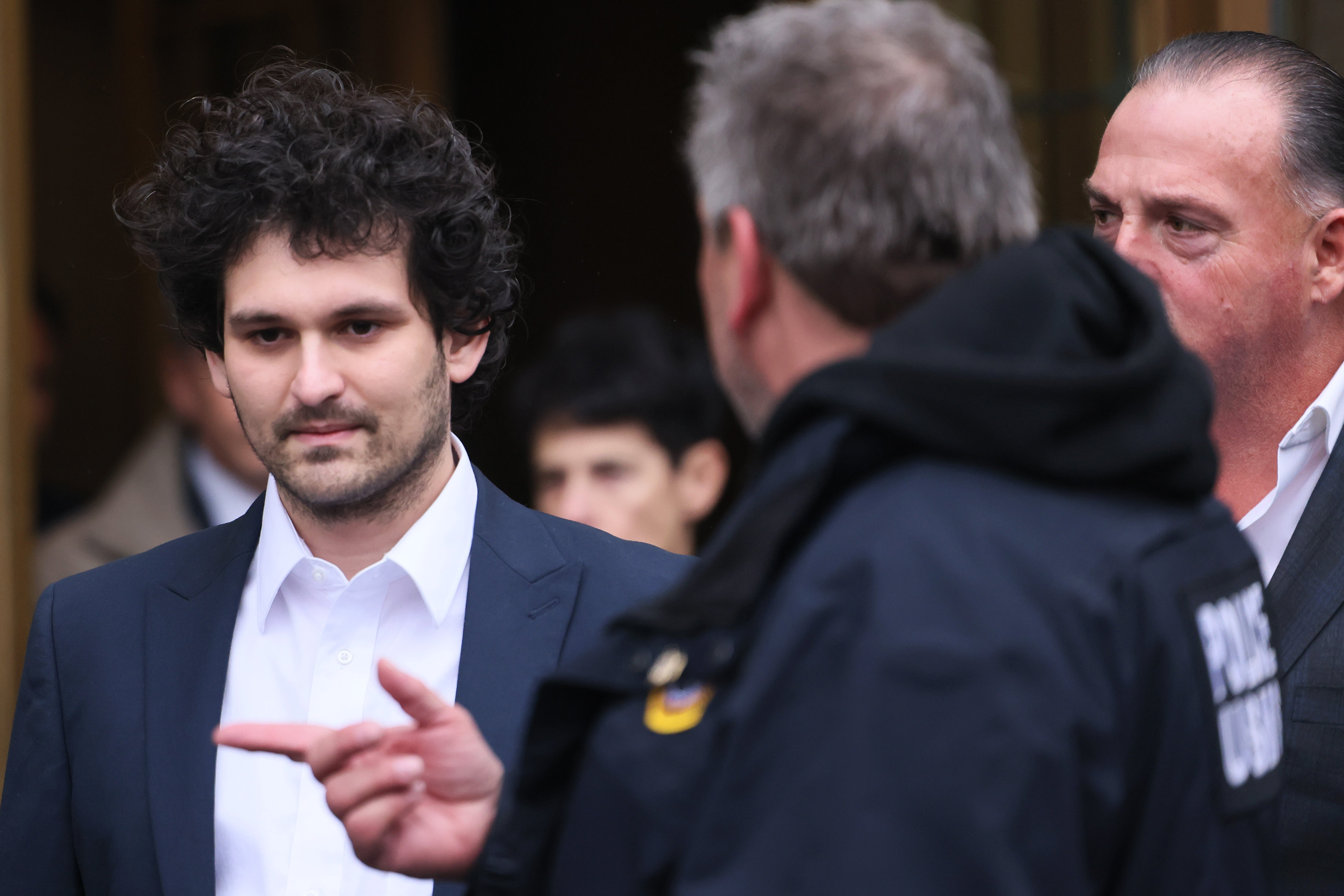 FTX founder Sam Bankman-Fried leaves Manhattan Federal Court after his arraignment and bail hearings on December 22, 2022 in New York City