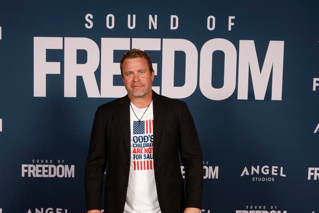 <p>Tim Ballard attends the premiere of "Sound of Freedom" on June 28, 2023 in Vineyard, Utah</p>