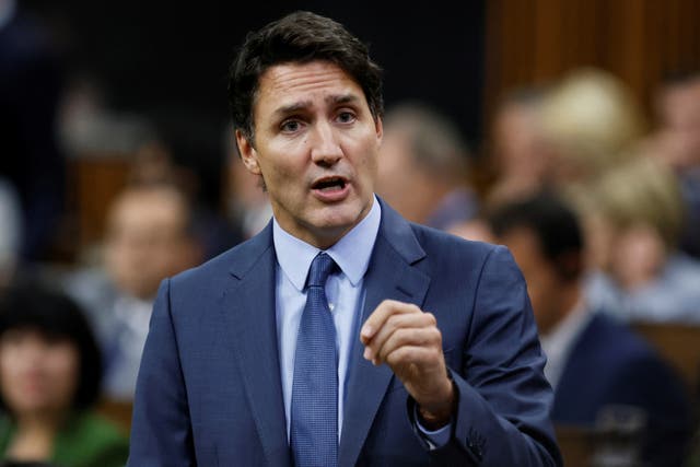 <p>Canada’s Prime Minister Trudeau speaks during Question Period in the House of Commons, on Parliament Hill in Ottawa</p>