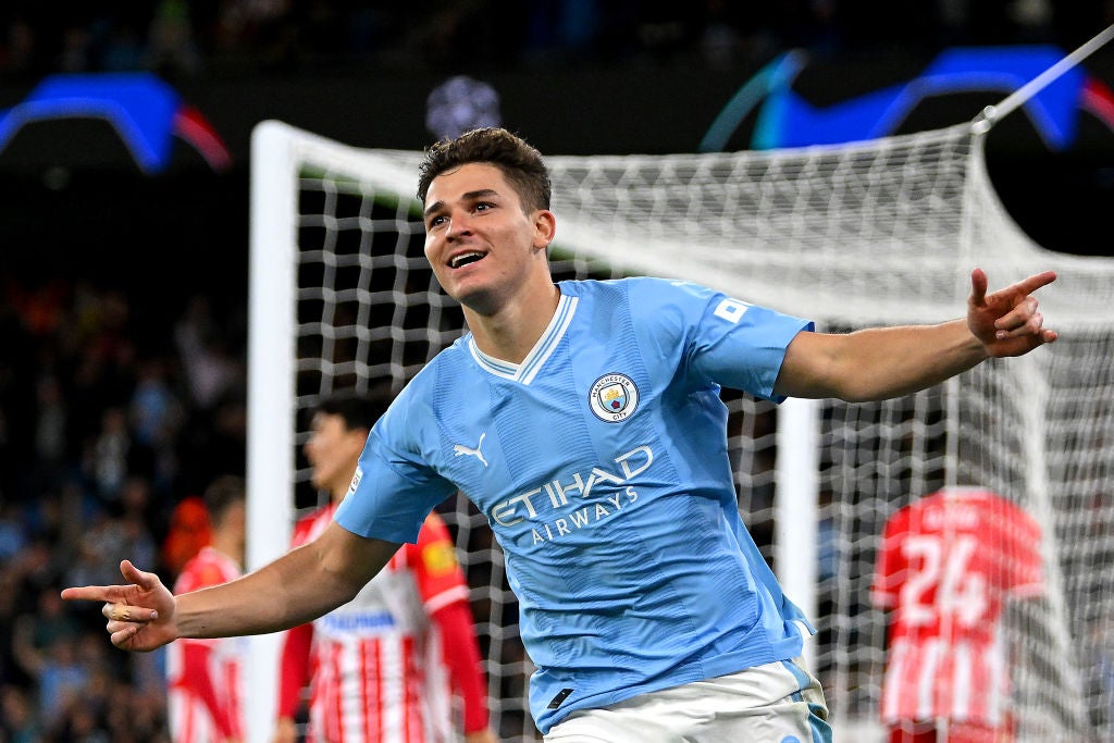 Julian Alvarez proves Man City's man for all occasions as the unlikely No  10 | The Independent