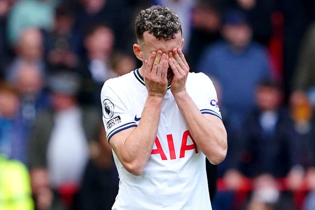 Tottenham attacker Ivan Perisic appears dejected (Peter Byrne/PA)