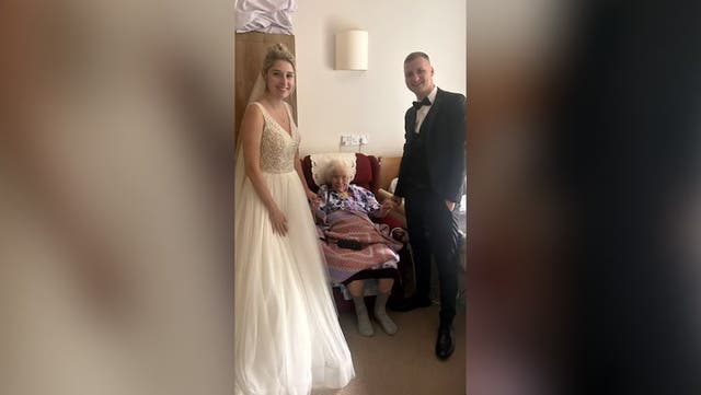 <p>Groom’s sweet surprise for grandmother after she was too ill to go to his wedding.</p>