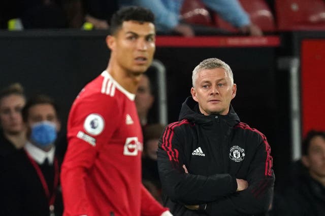 Ole Gunnar Solskjaer (right) accepts Manchester United’s signing of Cristiano Ronaldo failed (Martin Rickett/PA)