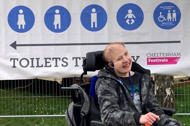 Student Sam Vestey believes the wheelchair icon featured on blue badges and disabled parking bays is outdated and has launched an alternative logo (National Star/PA)