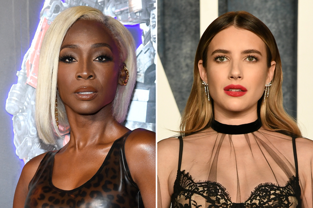 <p>Angelica Ross and Emma Roberts</p>