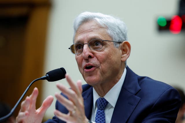 <p>U.S. Attorney General Merrick Garland testifies before a House Judiciary Committee hearing on  "Oversight of the U.S. Department of Justice" on Capitol Hill in Washington, U.S., September 20, 2023. REUTERS/Evelyn Hockstein</p>