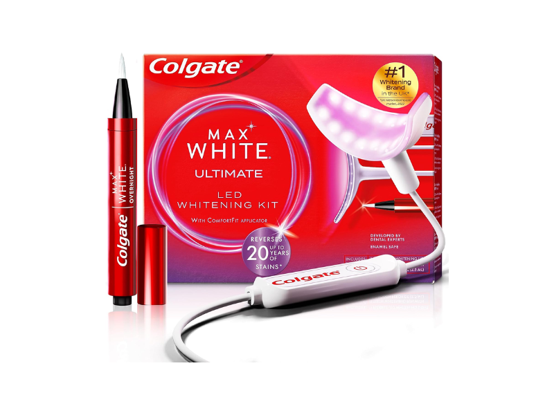 colgate max white ultimate led teeth whitening kit