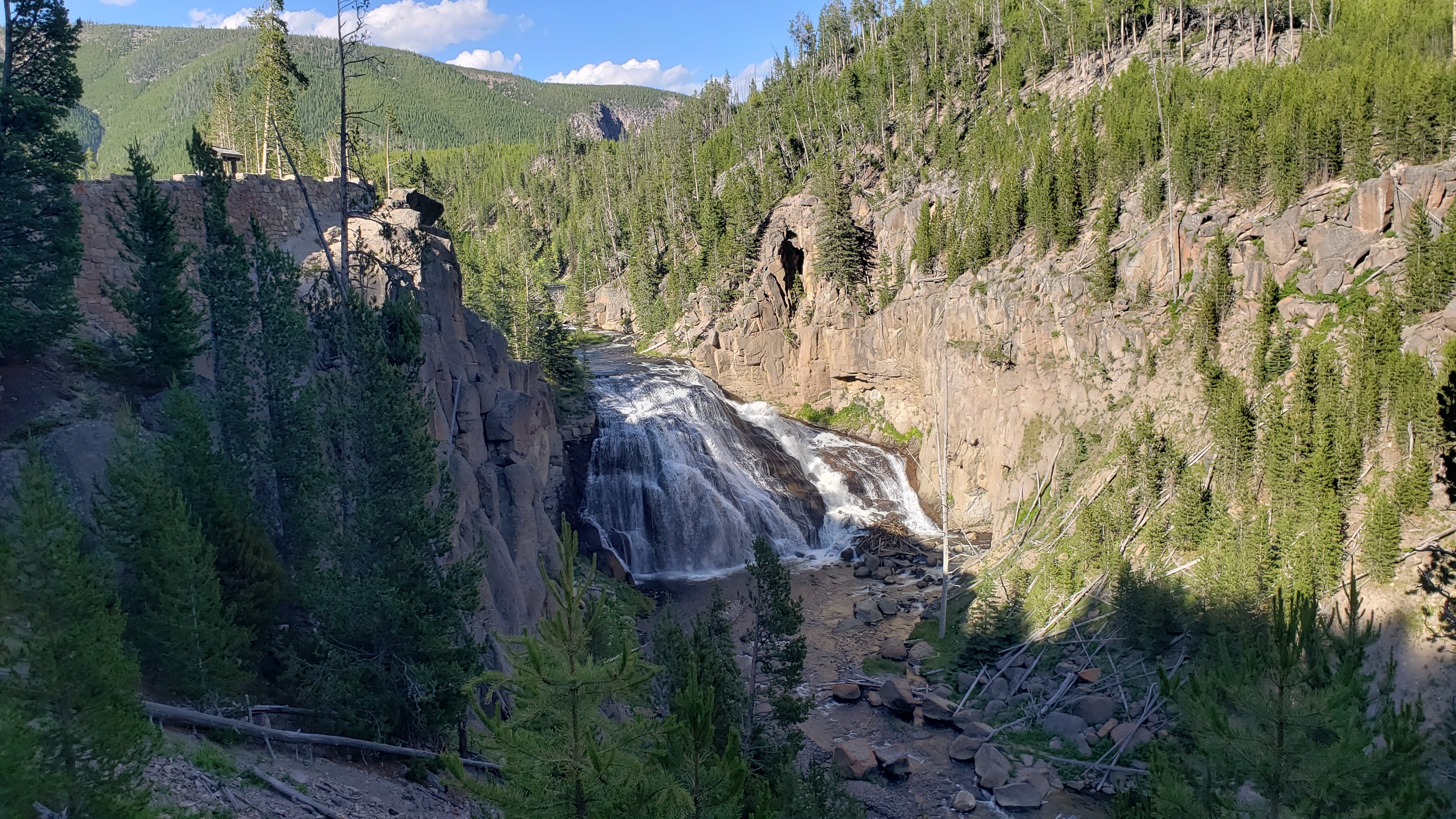 The majesty of Gibbon Falls in Yellowstone