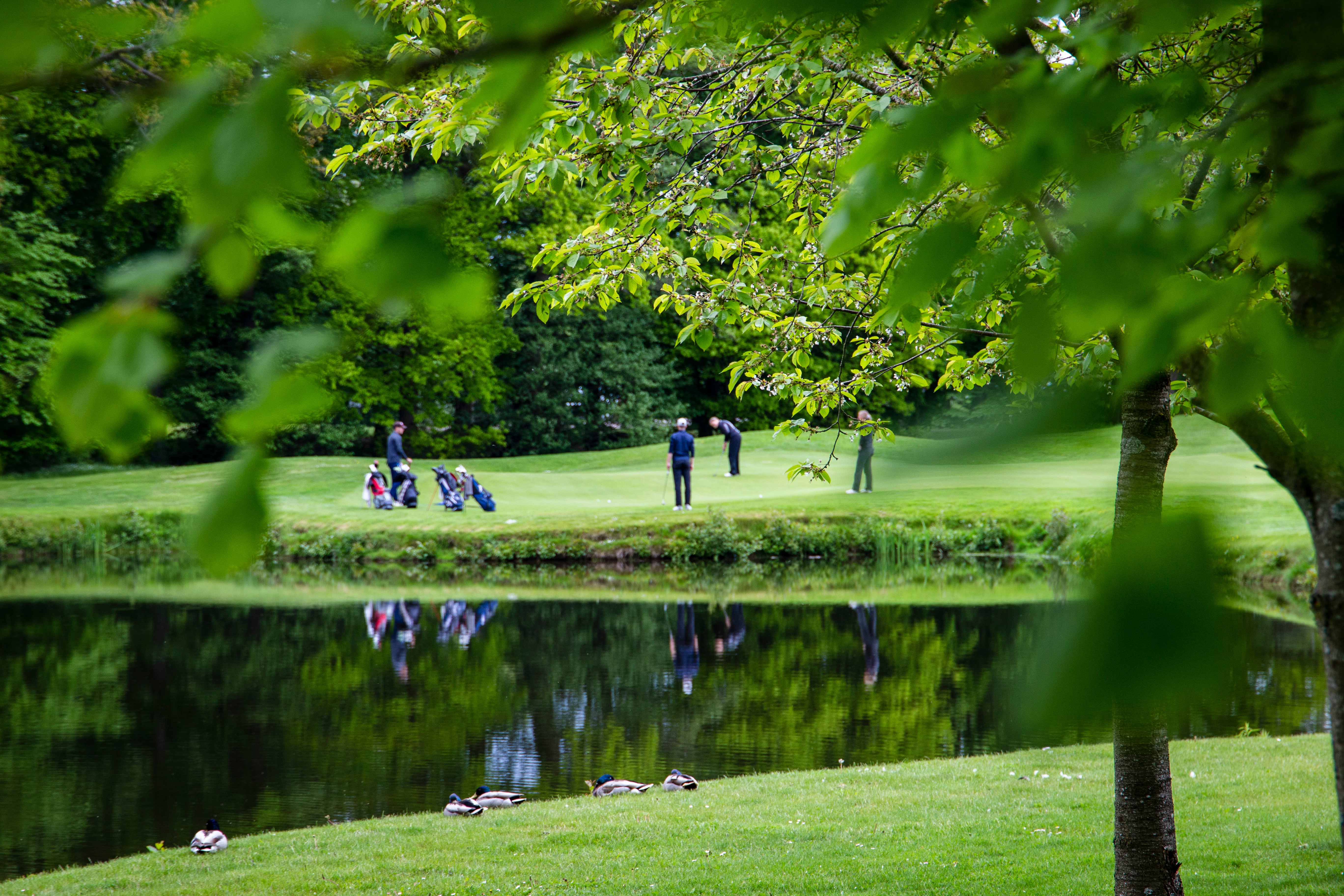 A view of Vasatorps Golf Club, where students are members