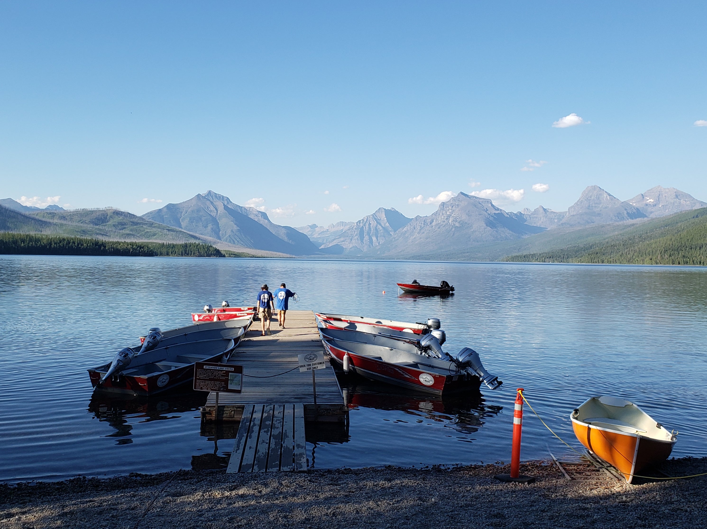 The cool water of Lake McDonald in Glacier National Park
