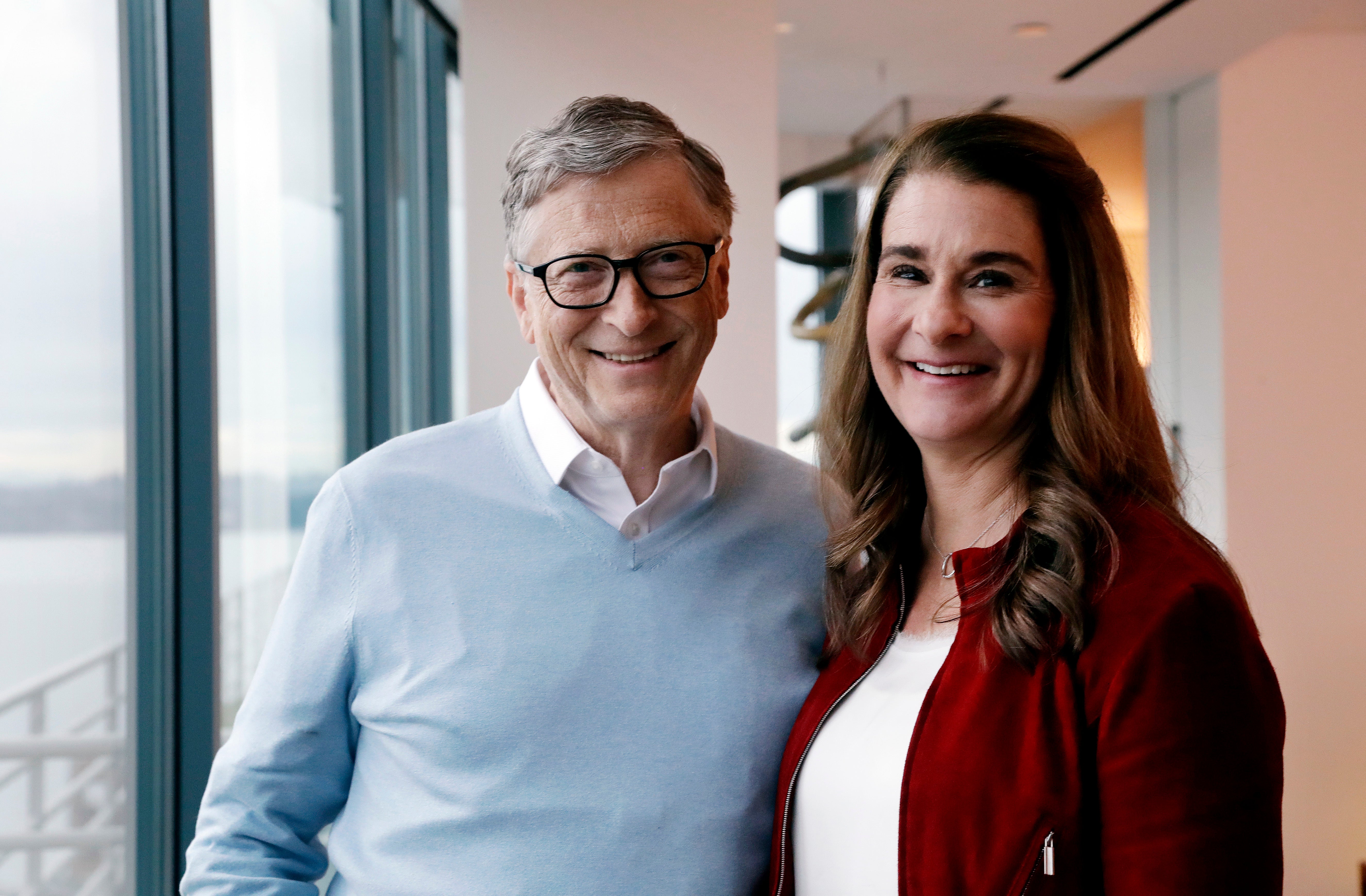 Bill and Melinda Gates pose for a photo in 2019
