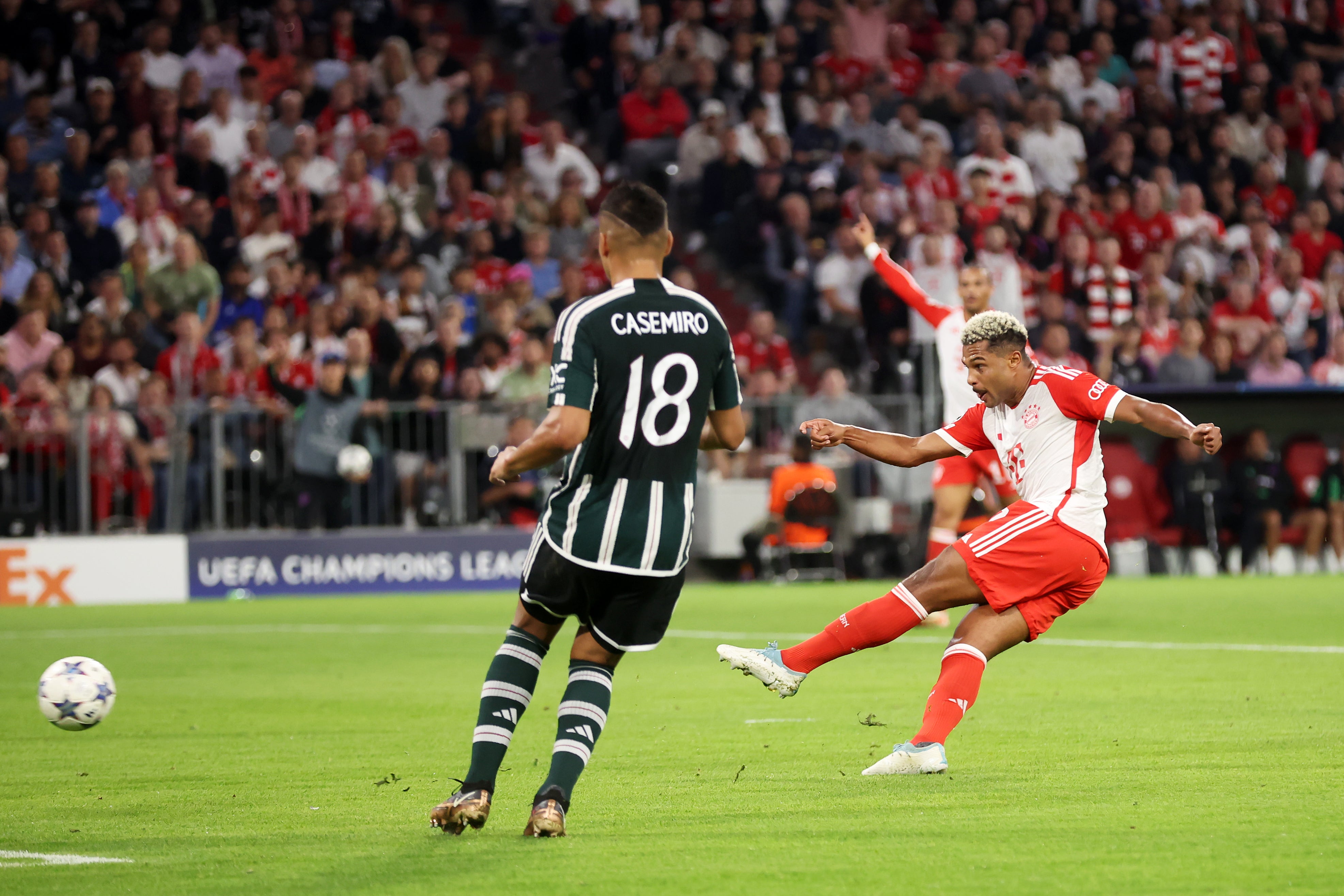 Leroy Sane scored Bayern’s second goal after Jamal Musiala’s individual set-up