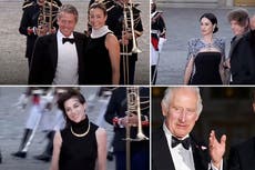 Hugh Grant, Mick Jagger and other celebrities join King and Queen for dinner at Versailles