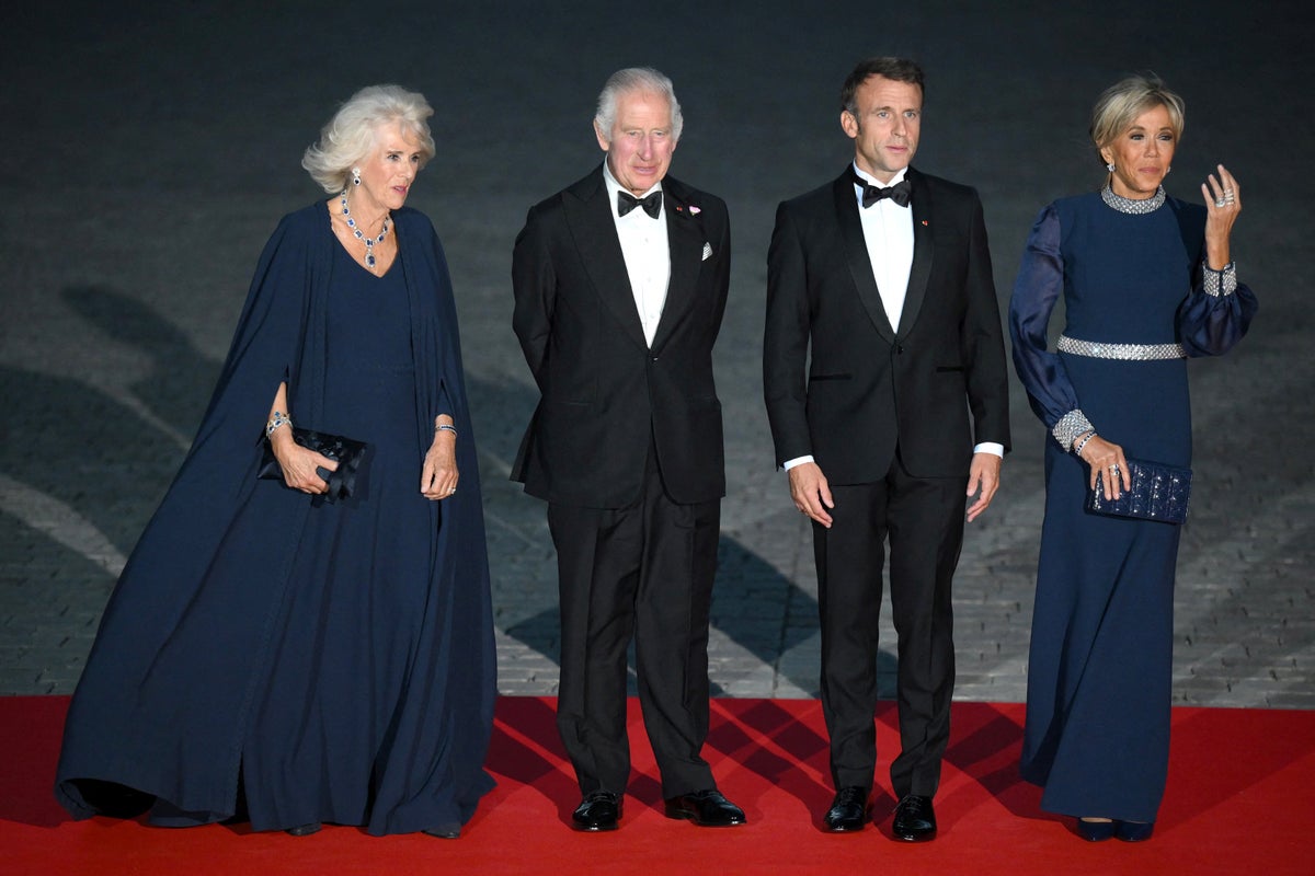King Charles France visit – Charles and Camilla at lavish state banquet with Macron after Elysée Palace visit