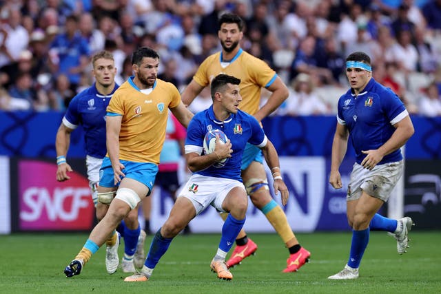 <p>Tommaso Allan pulled the srings in Italy’s win over Uruguay </p>