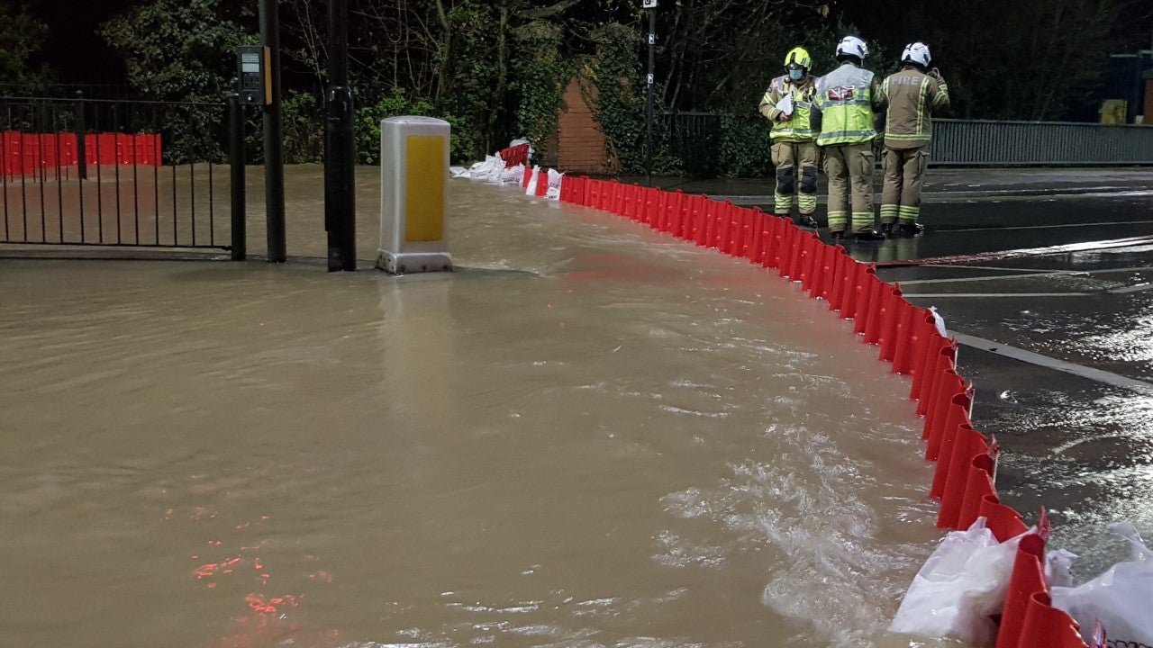 The London Fire Brigade received ‘numerous calls’ about flooding in parts of London