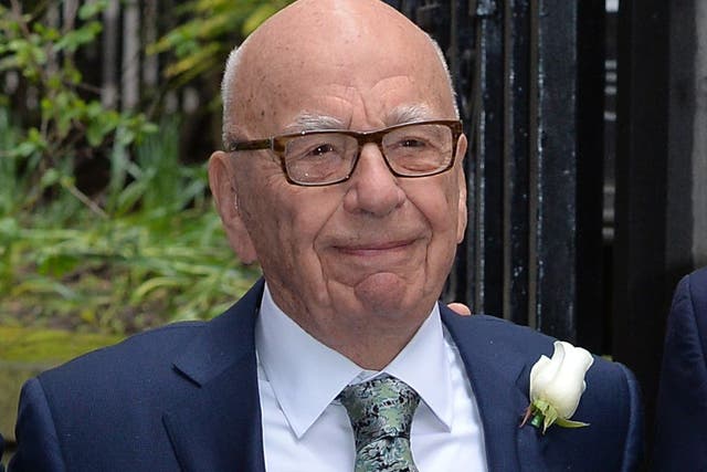 <p>Rupert Murdoch announced he was stepping down as chairman of Fox and News Corps on Thursday </p>