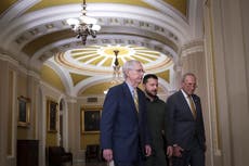 Zelensky visits Capitol Hill amid Republican infighting over Ukraine support