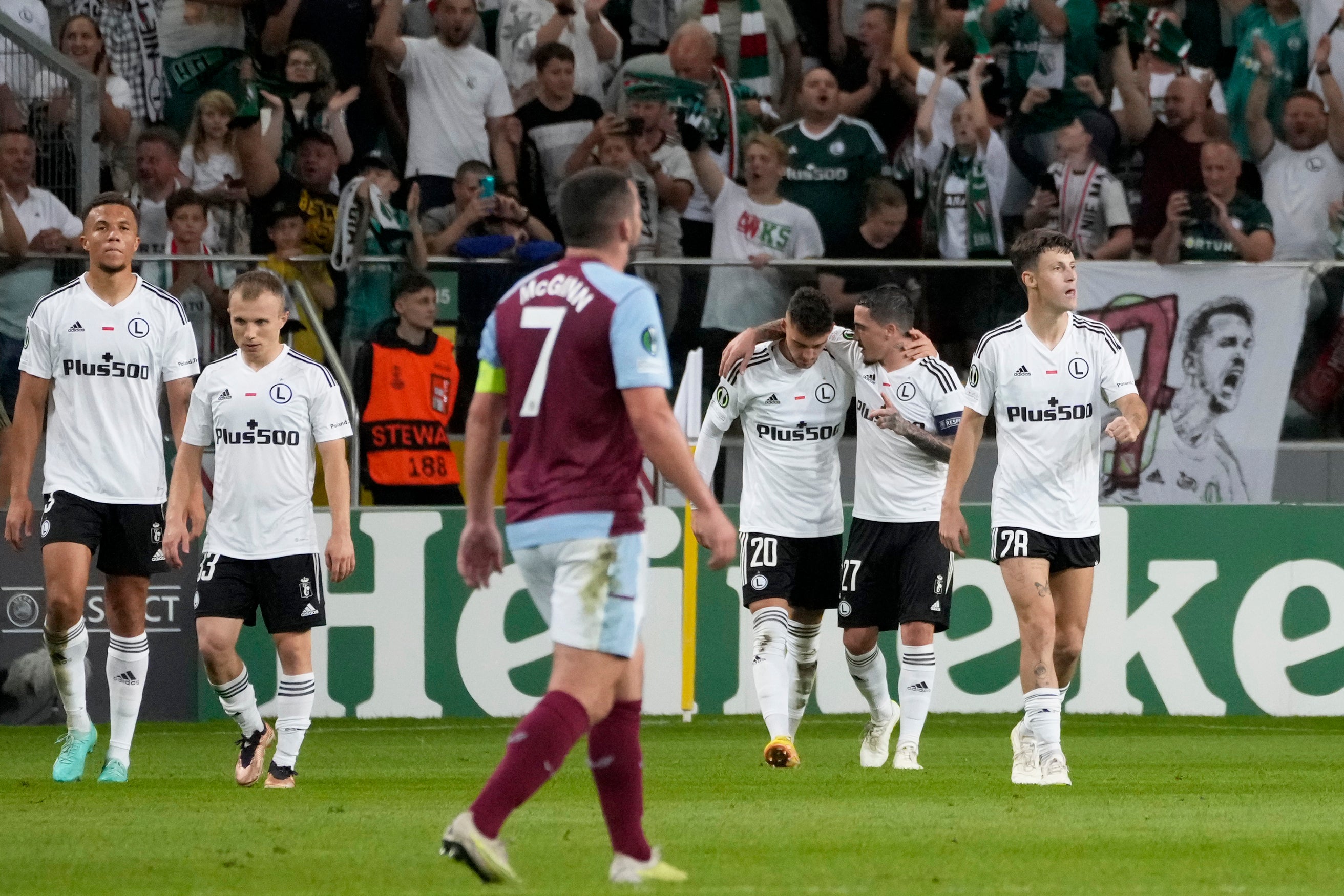 Aston Villa suffer defeat at Legia Warsaw on return to Europa League The Independent