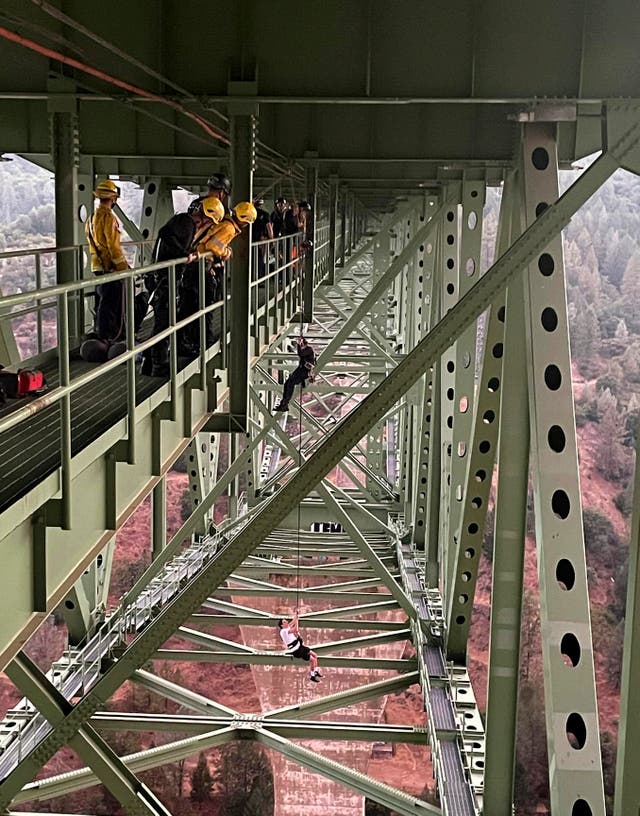California Bridge Stunt Rescue