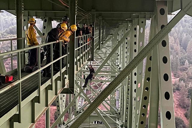 California Bridge Stunt Rescue