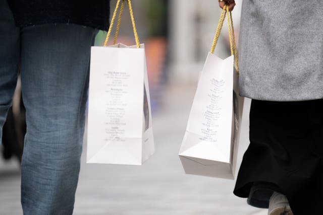 Sales in the UK’s retail sector returned to growth last month (James Manning/PA)