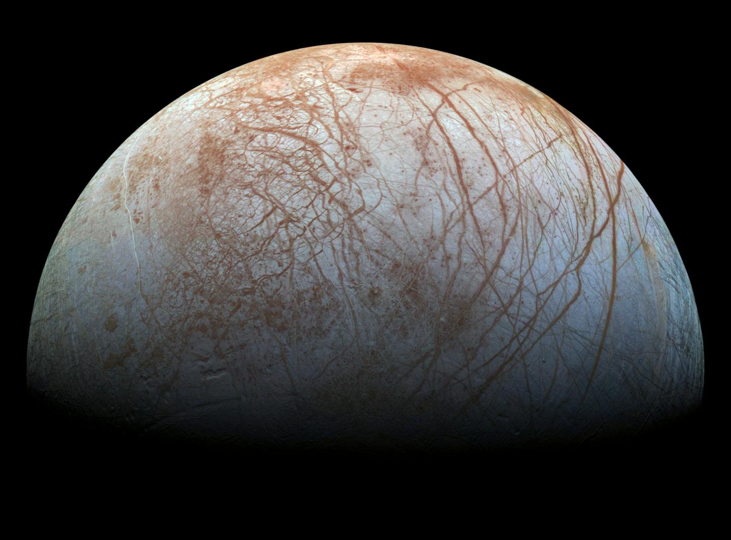 Surface of Jupiter’s moon, Europa