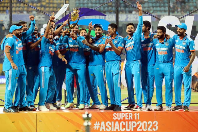 <p>India go into the World Cup as Asia Cup champions</p>